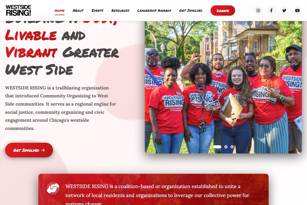 West Side Rising website screenshot